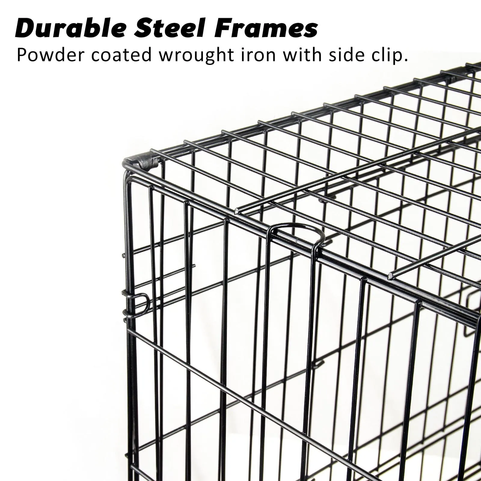 Wire Dog Cage Foldable Crate Kennel 42in with Tray   Cushion Mat Combo